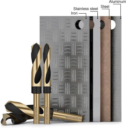 15mm Reduced Shank Twist Drill Bit with 10mm Shank for Stainless Steel Aluminum Alloy Metal Copper Plastic Wood, Made of High Speed Steel 4341, Ideal for Drilling Steel Plate in Saudi Arabia