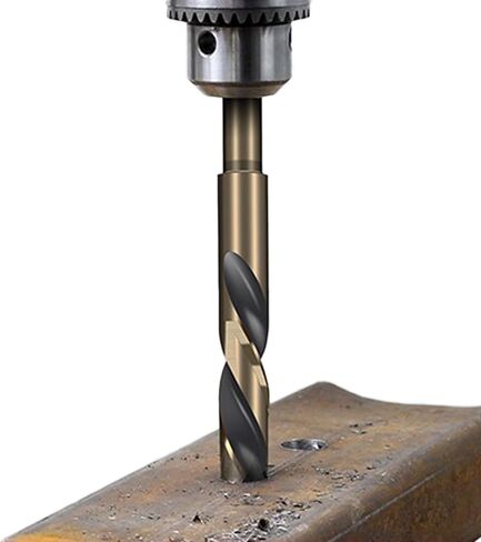 15mm Reduced Shank Twist Drill Bit with 10mm Shank for Stainless Steel Aluminum Alloy Metal Copper Plastic Wood, Made of High Speed Steel 4341, Ideal for Drilling Steel Plate in Saudi Arabia