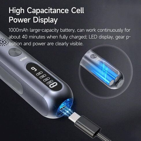 مجموعة ادوات دوارة لاسلكية ببطارية ليثيوم ايون 8 فولت من 52 قطعة، اداة دوارة صغيرة بـ6 سرعات 30000 دورة في الدقيقة للصنفرة والتلميع والحفر والنقش والحرف اليدوية in Kuwait