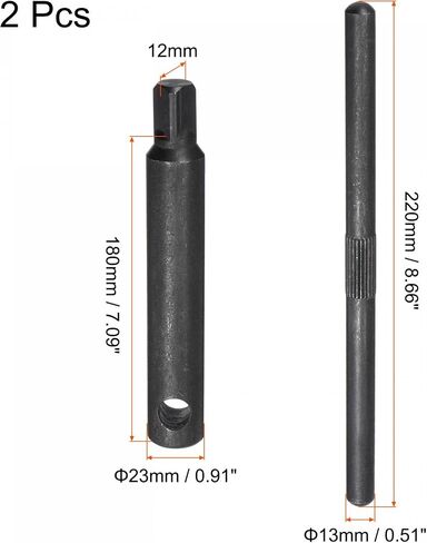 uxcell Lathe Chuck Wrench, 14mm Square Head Key Spanner Tool for CNC Router Engraving Milling Machine, 2 Pcs (L200x220mm) in Saudi Arabia