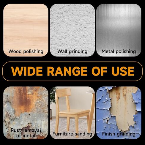 ماكينة صنفرة مدارية عشوائية 3.0 أمبير مع 20 قطعة من ورق الصنفرة و6 سرعات متغيرة 12000 دورة في الدقيقة ماكينة صنفرة كهربائية، ماكينة صنفرة يدوية 5 بوصة بنظام جمع الغبار عالي الأداء لأعمال النجارة in Kuwait