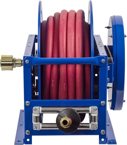 بكرة خرطوم الوقود القابلة للسحب SLPF-550 من Coxreels، سلسلة وقود SP - ¾ بوصة × 50 بوصة - تصميم سهل الصيانة - هيكل فولاذي شديد التحمل، صنع في الولايات المتحدة الأمريكية، أزرق in Kuwait
