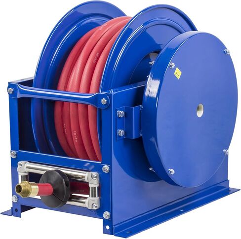 بكرة خرطوم الوقود القابلة للسحب SLPF-550 من Coxreels، سلسلة وقود SP - ¾ بوصة × 50 بوصة - تصميم سهل الصيانة - هيكل فولاذي شديد التحمل، صنع في الولايات المتحدة الأمريكية، أزرق in Kuwait