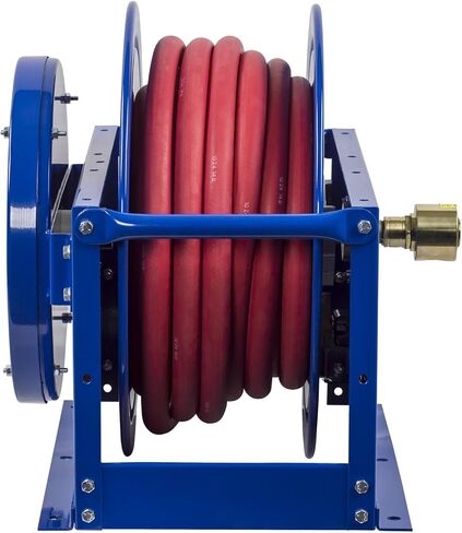 بكرة خرطوم الوقود القابلة للسحب SLPF-550 من Coxreels، سلسلة وقود SP - ¾ بوصة × 50 بوصة - تصميم سهل الصيانة - هيكل فولاذي شديد التحمل، صنع في الولايات المتحدة الأمريكية، أزرق in Kuwait
