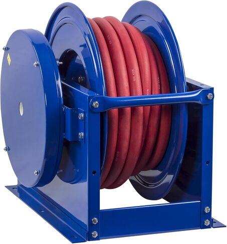 بكرة خرطوم الوقود القابلة للسحب SLPF-550 من Coxreels، سلسلة وقود SP - ¾ بوصة × 50 بوصة - تصميم سهل الصيانة - هيكل فولاذي شديد التحمل، صنع في الولايات المتحدة الأمريكية، أزرق in Kuwait