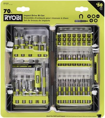 Cordless 1/2 inch Drill Driver Bundle - Includes Cordless 1/2 Drill Driver, 70 Piece Drill Bit Set, 18-Volt Lithium-ion Battery, Charger and Tool Bag in Kuwait