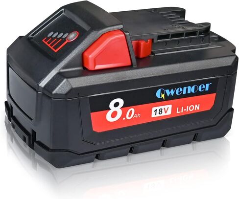 Qwenoer ترقية 21700 نوع 18V 8.0Ah M18 استبدال البطارية لبطارية ميلووكي 18V 48-11-1880 48-11-1850 48-11-1840 48-11-1860 48-11-1828 48-11-1890 48-11-1852 M18B بطارية أداة الطاقة اللاسلكية in Kuwait