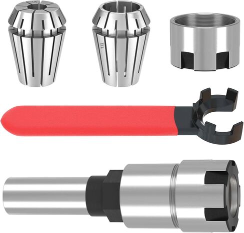 1/2 Inch Shank Router Collet Extension Chuck Converter Adapter with ER20 Spring Collet 6.5mm 12.7mm, ER20 M Type Wrench Spanner for CNC Engraving Machine & Milling Lathe Tool Holder in Kuwait