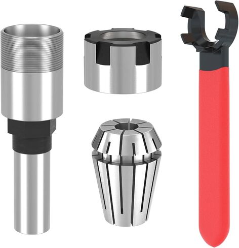 1/2 Inch Shank Router Collet Extension Chuck Converter Adapter with ER20 Spring Collet 6.5mm 12.7mm, ER20 M Type Wrench Spanner for CNC Engraving Machine & Milling Lathe Tool Holder in Kuwait