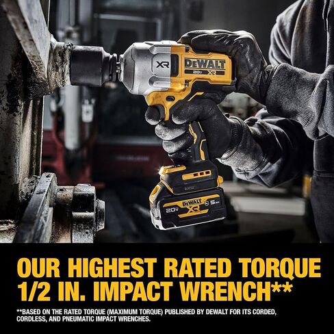 DEWALT 20V MAX Cordless Impact Wrench Kit, 1/2" Hog Ring, Battery and Charger Included (DCF961GP1) in Saudi Arabia