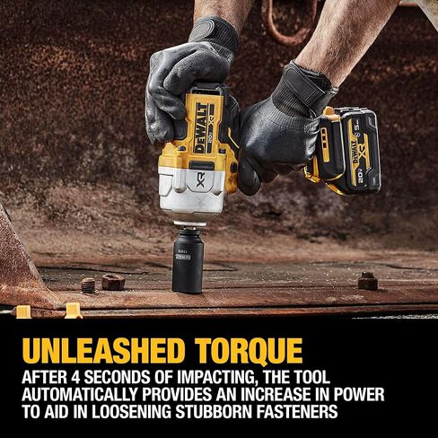 DEWALT 20V MAX Cordless Impact Wrench Kit, 1/2" Hog Ring, Battery and Charger Included (DCF961GP1) in Saudi Arabia