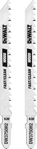 DEWALT DW3703-5 4-Inch 6 TPI Fast Clean Cut Wood Cobalt Alloy Steel U-Shank Jig Saw Blade (5-Pack) in Saudi Arabia