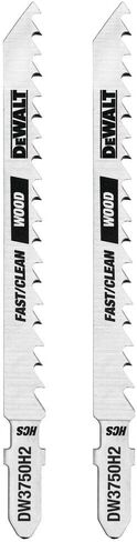 DEWALT DW3703-5 4-Inch 6 TPI Fast Clean Cut Wood Cobalt Alloy Steel U-Shank Jig Saw Blade (5-Pack) in Saudi Arabia