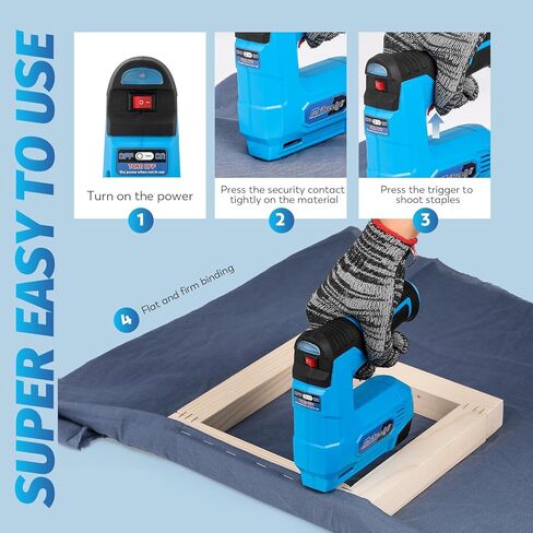 مسدس تدبيس كهربائي من فريفريجو، دباسة JT21 تعمل بالبطارية 2 في 1 مع مسدس أظافر براد مقاس 18، دباسة قابلة لإعادة الشحن 4 فولت مع دبابيس JT21 1000 3/8 بوصة، مسدس أظافر مدمج مع 1000 مسمار براد 3/8 بوصة، شحن USB in Kuwait