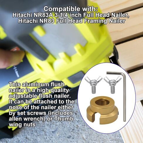 Homhelar FN83A Aftermarket Donut Flush Nailer Fits for Hitachi NR83A/NR83A2/NR83A2(S) FR350A FN83A in Saudi Arabia