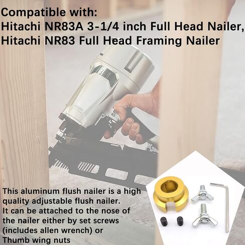 Homhelar FN83A Aftermarket Donut Flush Nailer Fits for Hitachi NR83A/NR83A2/NR83A2(S) FR350A FN83A in Saudi Arabia