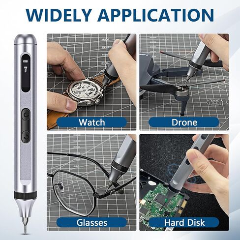 GuDoQi Precision Screwdriver Set 52 in 1, Cordless Rechargeable Mini Electric Screwdriver, LED Display, 48 Magnetic Bits, Power Screwdriver with 2 Lights, Portable Repair Tool Kit for Phone, Laptops in Kuwait