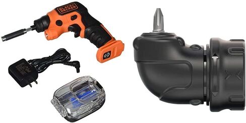 BLACK+DECKER BDCSFS30C 4V Max Lithium Ion Lightdriver Cordless Screwdriver with Storage Pak with BLACK+DECKER BDA42SD 42-Piece Standard Screwdriver Bit Set in Saudi Arabia