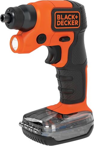 BLACK+DECKER BDCSFS30C 4V Max Lithium Ion Lightdriver Cordless Screwdriver with Storage Pak with BLACK+DECKER BDA42SD 42-Piece Standard Screwdriver Bit Set in Saudi Arabia