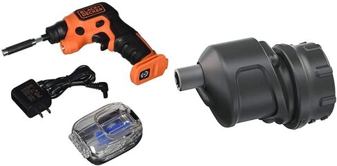 BLACK+DECKER BDCSFS30C 4V Max Lithium Ion Lightdriver Cordless Screwdriver with Storage Pak with BLACK+DECKER BDA42SD 42-Piece Standard Screwdriver Bit Set in Saudi Arabia