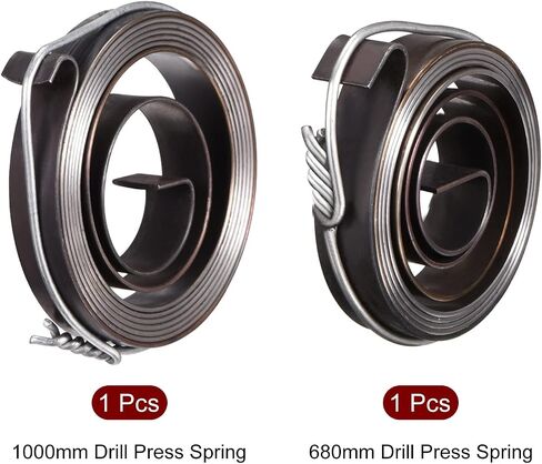 uxcell Drill Press Return Spring, Quill Spring Feed Return Coil Spring Assembly, 2.2Ft Long, 34 x 8 x 0.8mm & 3.3Ft Long, 41 x 8 x 0.8mm in Saudi Arabia