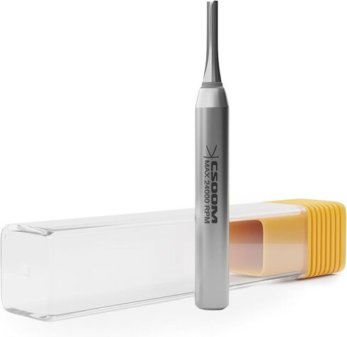 CSOOM TCT لقمة توجيه مستقيمة للتشذيب الصناعي، قطر 1/8 بوصة، ساق 1/4 بوصة، قاطع مستقيم من كربيد CNC، أدوات النجارة للحز والتشذيب، إلخ. in Kuwait