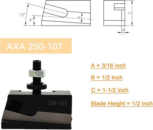 Kimllier 1 Pcs AXA 250-107 Quick Change Turning Tool Post Holder Universal Parting Blade Holder in Saudi Arabia