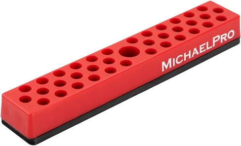 MichaelPro MP014004 36-Piece Magnetic Hex Bits Holder, Strong Magnetic Base Bits Organizer, Magnetic Tool Organizer in Red in Saudi Arabia