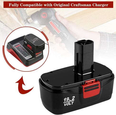 2 Pack 3600mAh Ni-Mh Replacement Battery Compatible with Craftsman 19.2 Volt C3 DieHard 130279005 315.113753 315.115410 315.11485 1323903 120235021 130235021 11375 11376 19.2V Cordless Drill Batteries in Saudi Arabia