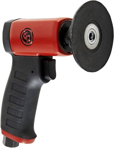 Chicago Pneumatic CP7202 - أداة صنفرة دوارة عشوائية الهواء، تحسين المنزل، ملمع، إزالة الصدأ، أداة دوارة، مقبض مسدس، خطاف وحلقة، 3 بوصة (75 مم)، 0.2 HP/ 150 وات - 15000 دورة في الدقيقة، مقاس واحد، المصنع in Kuwait