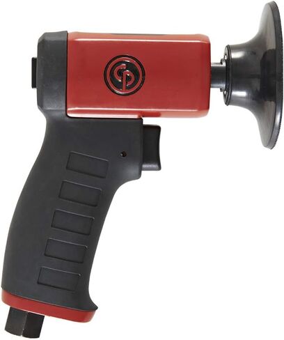 Chicago Pneumatic CP7202 - أداة صنفرة دوارة عشوائية الهواء، تحسين المنزل، ملمع، إزالة الصدأ، أداة دوارة، مقبض مسدس، خطاف وحلقة، 3 بوصة (75 مم)، 0.2 HP/ 150 وات - 15000 دورة في الدقيقة، مقاس واحد، المصنع in Kuwait