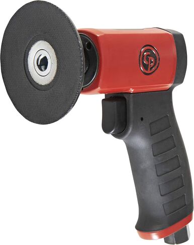 Chicago Pneumatic CP7202 - أداة صنفرة دوارة عشوائية الهواء، تحسين المنزل، ملمع، إزالة الصدأ، أداة دوارة، مقبض مسدس، خطاف وحلقة، 3 بوصة (75 مم)، 0.2 HP/ 150 وات - 15000 دورة في الدقيقة، مقاس واحد، المصنع in Kuwait