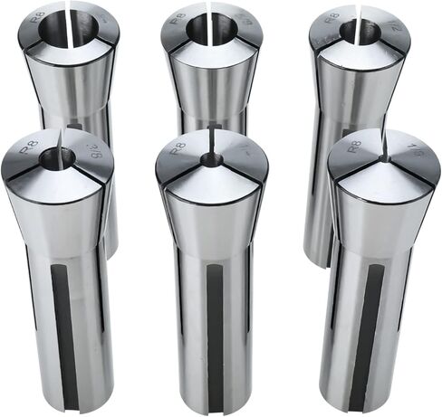 BTSHUB 6pcs Precsion R8 Collets Set 1/8" - 3/4" Mill Chuck Holder Kit in Kuwait