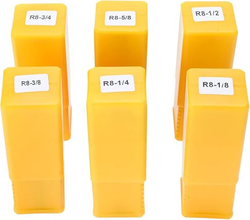 BTSHUB 6pcs Precsion R8 Collets Set 1/8" - 3/4" Mill Chuck Holder Kit in Kuwait