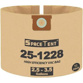 سبايس تينت 10 عبوات من اكياس فلتر الهواء 25-1228 متوافقة مع مكنسة ستانلي 2.5-3.5 جالون الجافة والرطبة. in Kuwait