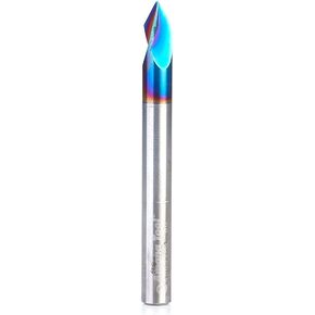 لقمة توجيه من Amana Tool Spektra Extreme Tool Life مصنوعة من الكربيد الصلب على شكل حرف V، 45624-K، 60 درجة × 1/4 عمق × 7/32 قناة × 1/4 بوصة ساق 3 فلوت in Kuwait