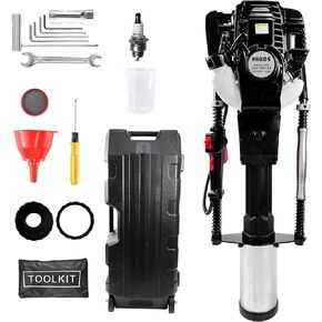HIGOSPRO تعمل بالغاز 4-السكتة الدماغية T Post Driver Hammer Drills، 37.7CC محرك البنزين محرك كومة، 8700W تبريد الهواء اسطوانة واحدة، آلة أداة سياج حديقة البنزين البنزين مع 2 رأس القيادة in Kuwait