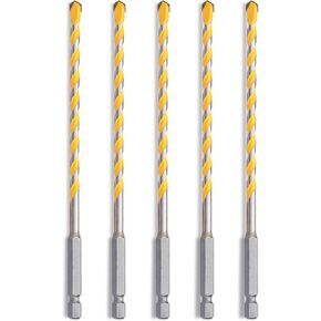 مجموعة لقم مثقاب للبناء مقاس 1/4 انش، مجموعة لقم مثقاب للخرسانة من الكربيد للزجاج والسيراميك والاسمنت والبلاط والطوب والبلاستيك، بطول 6.3 انش (1/4 انش) in Kuwait