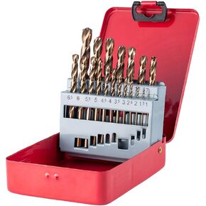 10-Piece 4mm M35 Cobalt Steel Twist Drill Bit Set for Hard Metals | 135° Split Point Prevents Walking; Dual Flute Speeds Up Chip Removal; Chamfered Straight Shank; Transparent PP Storage Case in Saudi Arabia