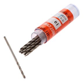 Mtsooning 10PCS 0.5mm Micro Straight Shank Twist Drill, Heat Resistant HSS Drill Bit, Tiny High Speed Bit for Plastic, Copper, Wood, Metal, Aluminum Alloy, Steel, Cast Iron