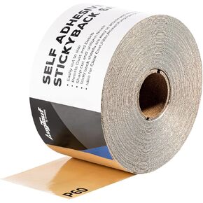 toolant 320 Grit Sandpaper Roll, 2-3/4" Wide 20 Yard Longboard Self Adhesive PSA Stickyback Sand Paper for Woodworking, Metal, Plastic, Automotive, Sanding Blocks