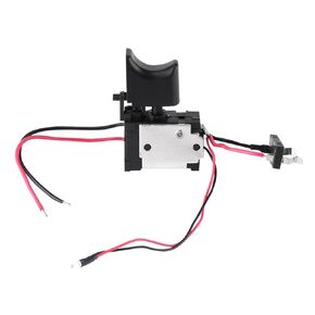 Electric Drill Switch, 7.2 V - 24 V Electric Power Tool, Lithium Battery Cordless Replacement Drill Speed Control Trigger Switch with Small Light Black Plastic and Metal in Saudi Arabia