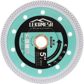 LEKOMESH 8 Inch Tile Blade - Diamond Saw Blade Cutting Disc Wheel with X Mesh Super Thin Fast,Clean Cut Porcelain Ceramic Tile Marble Granite Artificial Stone