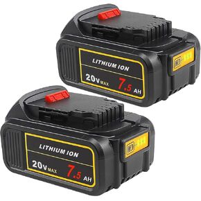 BATTOOL 2 حزمة 7500 مللي أمبير DCB206 بطارية بديلة لبطارية ديوالت 20 فولت ليثيوم ماكس XR DCB200 DCB201 DCB203 DCB204 DCB206 DCB181 DCB180 أدوات كهربائية لاسلكية in Kuwait