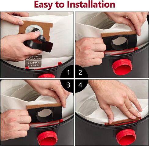 9 عبوات من أكياس فلتر المكنسة المتوافقة مع أكياس Shop Vac سعة 10-14 جالون، النوع F 90662 9066200 9066233، النوع I 90672 9067200 9067233، VF2005، CMXZVBE3877 أكياس فلتر تجميع للاستعمال مرة واحدة in Kuwait