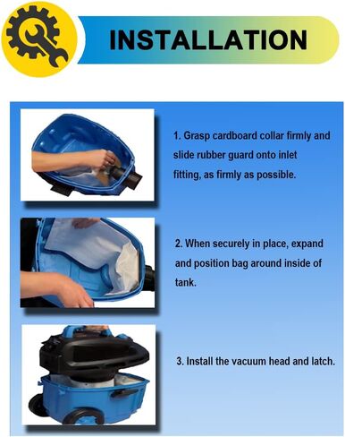 SpaceTent 15 عبوة من أكياس فلتر Vacmaster سعة 4 جالون، متوافقة مع موديلات Vacmaster # VF408 VF410P VF408B، الجزء # VFDB، أكياس VF408، أكياس مكنسة Vacmaster VFDB in Kuwait