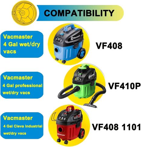 SpaceTent 15 عبوة من أكياس فلتر Vacmaster سعة 4 جالون، متوافقة مع موديلات Vacmaster # VF408 VF410P VF408B، الجزء # VFDB، أكياس VF408، أكياس مكنسة Vacmaster VFDB in Kuwait
