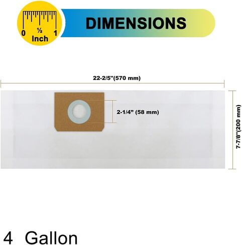 SpaceTent 15 عبوة من أكياس فلتر Vacmaster سعة 4 جالون، متوافقة مع موديلات Vacmaster # VF408 VF410P VF408B، الجزء # VFDB، أكياس VF408، أكياس مكنسة Vacmaster VFDB in Kuwait