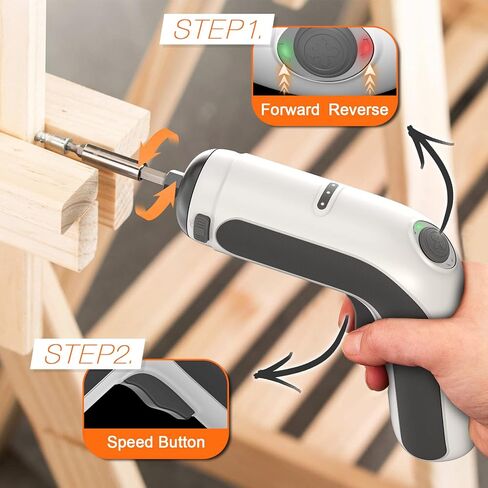 مفك كهربائي ENERTWIST لاسلكي 4 فولت بحد أقصى 6 نانومتر مع ملحقات 36 قطعة، مصباح ليد مدمج، كابل شحن USB، ET-CS-4M in Kuwait