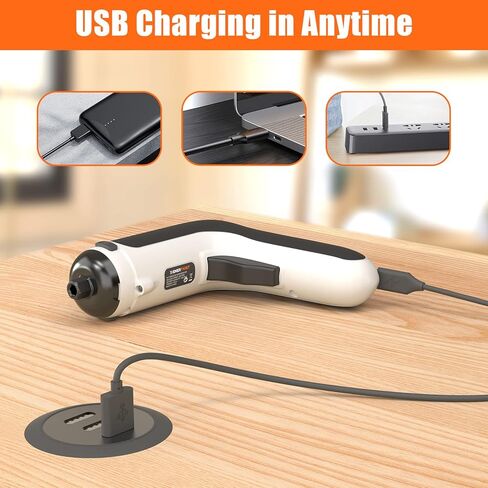 مفك كهربائي ENERTWIST لاسلكي 4 فولت بحد أقصى 6 نانومتر مع ملحقات 36 قطعة، مصباح ليد مدمج، كابل شحن USB، ET-CS-4M in Kuwait